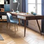 Solid Sheesham Wood Study Table For Students Laptop Office Desk – Natural Brown Finish