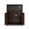 Solid Sheesham Wood Inverter Battery Cabinet – Handcrafted Wooden – Natural Finish - Image 4