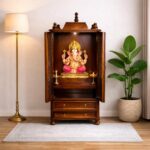 Solid Sheesham Wooden Home Temple/Mandir/God Stand/Pooja Stand/Home – Honey Finish