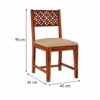 Solid Sheesham Wood Dining Chair for Dining Room Set of 2 | Wooden Study – Honey Finish - Image 4