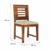 Solid Sheesham Wood Dining Chair for Dining Room Set of 2 | Wooden Study – Honey Finish - Image 4