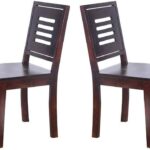 Solid Sheesham Wood Dining Chair for Dining Room Set of 2 – Mahogany Finish