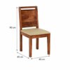 Solid Sheesham Wood Dining Chair for Dining Room Set of 2 | Wooden Study – Honey Finish - Image 4