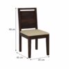 Solid Sheesham Wood Dining Chair for Dining Room Set of 2 | Wooden Study – Walnut Finish - Image 4