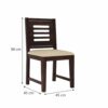 Solid Sheesham Wood Dining Chair for Dining Room Set of 2 | Wooden Study – Walnut Finish - Image 4