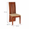 Solid Wood Dining Chair for Dining Room Set of 2 | Wooden Study Chairs – Honey Finish - Image 4
