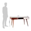 Solid Sheesham Wood Study Table For Students Laptop Office Desk – Natural Brown Finish - Image 5