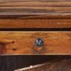 Wooden Bedside Table | End Table with Storage & Drawer – Natural Brown Finish - Image 6