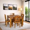 Solid Sheesham Wooden 4 Seater Dining Set for Dining Room | Wooden Dining – Teak Finish