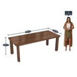 Solid Wood 8 Seater Dining Set for Dining Room – Provincial Teak Brown Finish - Image 4
