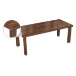 Solid Wood 8 Seater Dining Set for Dining Room – Provincial Teak Brown Finish - Image 7